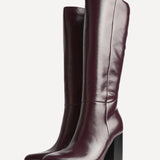 Avery Burgundy High Leg Boots