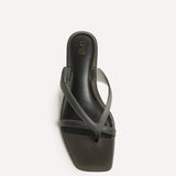 Axis Black Jelly Heeled Sandals