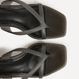 Axis Black Jelly Heeled Sandals
