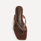 Axis Brown Jelly Heeled Sandals