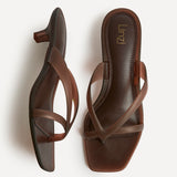 Axis Brown Jelly Heeled Sandals