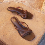 Axis Brown Jelly Heeled Sandals