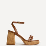 Ayla Tan Platform Heeled Sandals