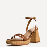 Ayla Tan Platform Heeled Sandals