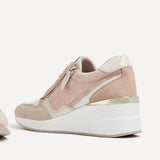 Aylin Nude Colour Wedge Trainers