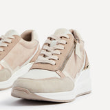 Aylin Nude Colour Wedge Trainers