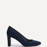 Agenda Navy Faux Suede Court Heels