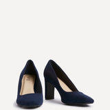 Agenda Navy Faux Suede Court Heels