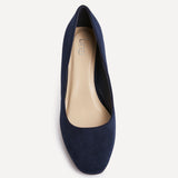 Agenda Navy Faux Suede Court Heels