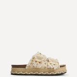 Bahama Beige Diamante Flatform Sandals