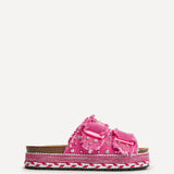 Bahama Fuchsia Diamante Flatform Sandals