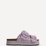 Bahama Lilac Diamante Flatform Sandals