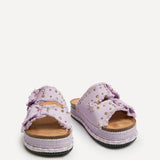 Bahama Lilac Diamante Flatform Sandals