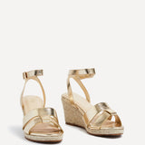 Bahia Gold Espadrille Wedge Sandals