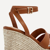 Bahia Tan Espadrille Wedge Sandals