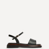 Balance Black Flat Sandals
