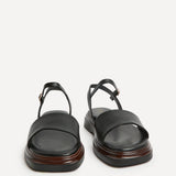 Balance Black Flat Sandals