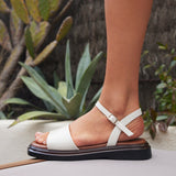Balance Ivory Flat Sandals