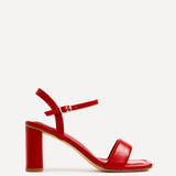 Balfour Red Faux Leather Heeled Sandals