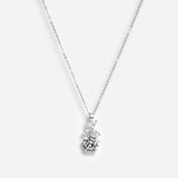 Beau Silver Crystal Drop Necklace