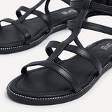Belinda Black Gladiator Sandals