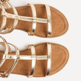 Belinda Gold Gladiator Sandals