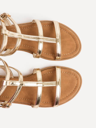 Belinda Gold Gladiator Sandals