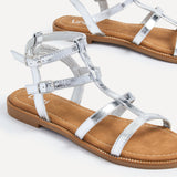 Belinda Silver Gladiator Sandals