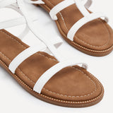 Belinda White Gladiator Sandals