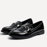 Belle Black Patent Loafers