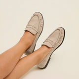 Belmont Beige Suede Leather Loafers
