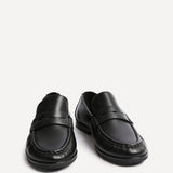 Belmont Black faux Leather Loafers