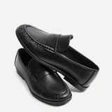 Belmont Black faux Leather Loafers