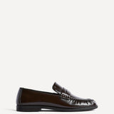 Belmont Brown High Shine Faux Leather Loafers