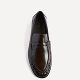 Belmont Brown High Shine Faux Leather Loafers
