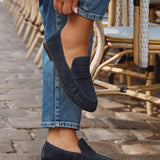 Belmont Navy Suede Loafers