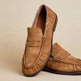 Belmont Tan Suede Leather Loafers