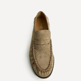 Belmont Taupe Suede Leather Loafers