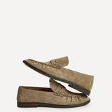 Belmont Taupe Suede Leather Loafers