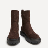 Bentley Brown Chunky Ankle Boots