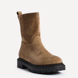 Bentley Sand Chunky Ankle Boots
