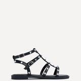Billie Black Studded Gladiator Sandals