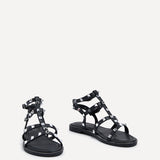 Billie Black Studded Gladiator Sandals