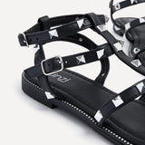 Billie Black Studded Gladiator Sandals