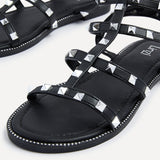 Billie Black Studded Gladiator Sandals