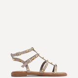 Billie Taupe Studded Gladiator Sandals