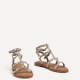 Billie Taupe Studded Gladiator Sandals