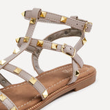 Billie Taupe Studded Gladiator Sandals