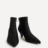 Blaire Black Faux Suede Ankle Boots