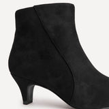 Blaire Black Faux Suede Ankle Boots